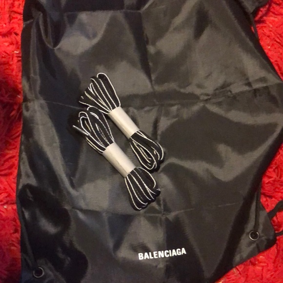 Balenciaga Black Athletic Shoes with White Accents